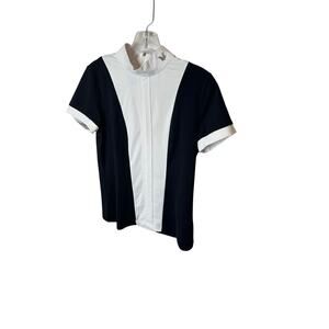 Nevermindall color block‎ mock neck top -med